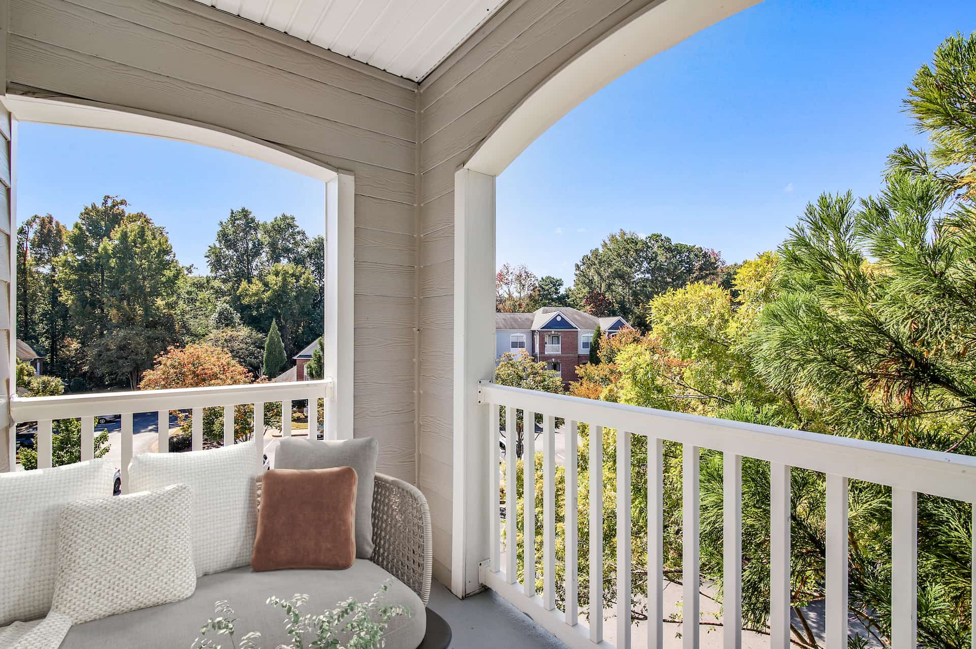 Balcony overlooking complex